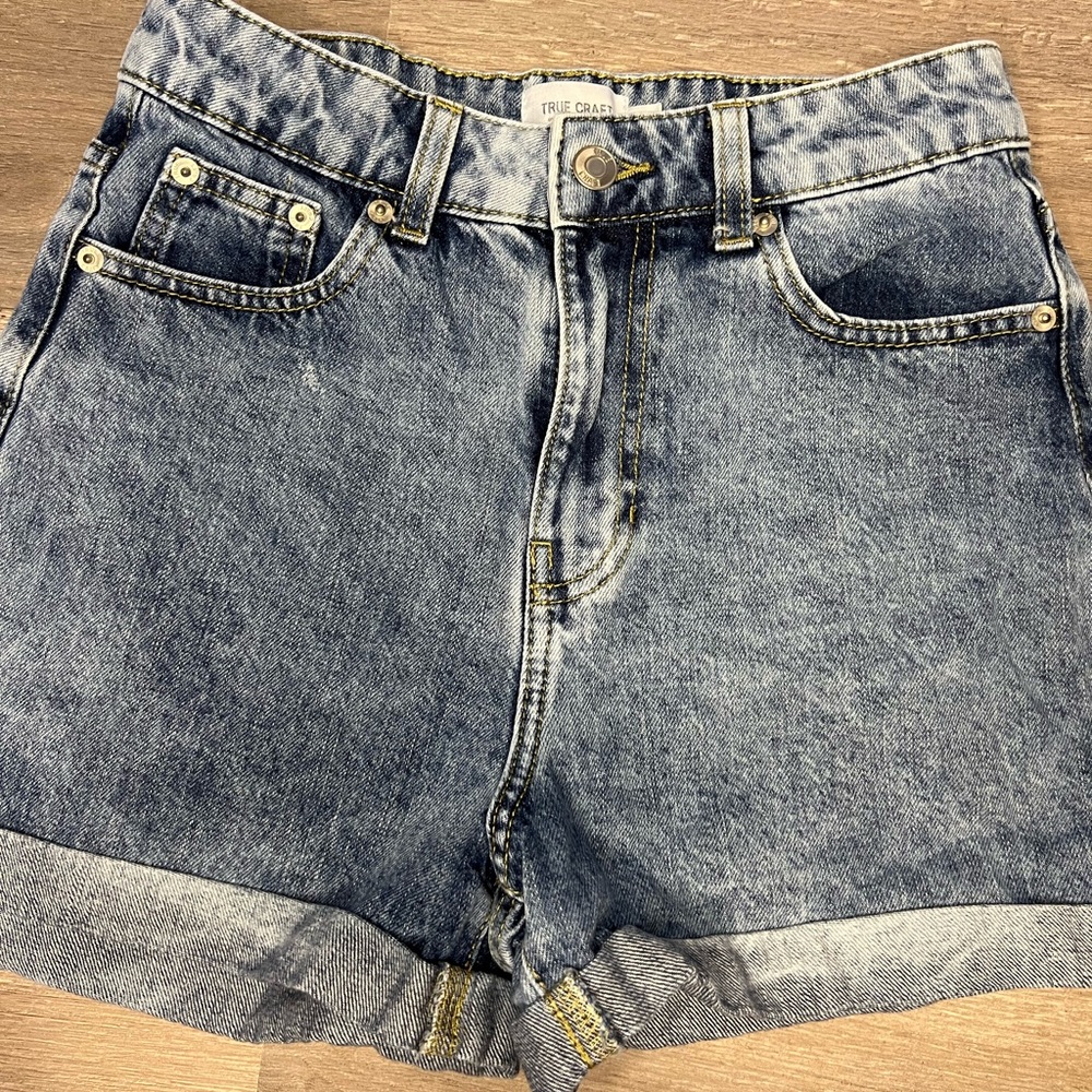 True Craft Washed Denim Shorts